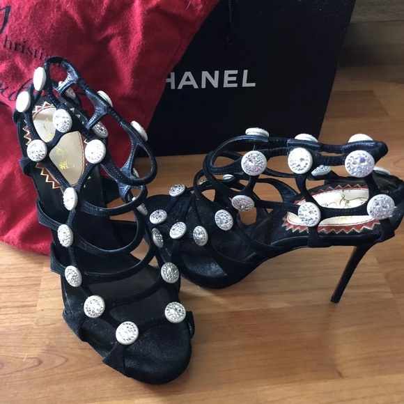 Limited Christian Louboutin crystal heels 40 - Picture 2 of 8